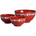 Waechtersbach 3-piece Cherry Red Popcorn Bowl Set
