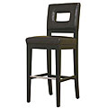 Contemporary Brown Leather Bar Stool