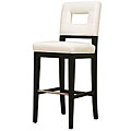 Contemporary White Leather Bar Stool