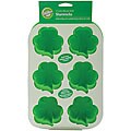 Wilton 6-cavity 'Shamrocks' Green Silicone Mold