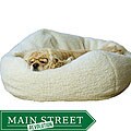 Natural Sherpa Puff Ball 26-inch Pet Bed