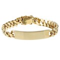 Caribe Gold 14k over Sterling Silver 8-inch Gents ID Bracelet