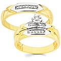 10k Gold 1/6ct TDW His and Her Wedding Ring Set (H-I, I1)