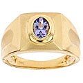 Dyach 14k Yellow Gold Men's Tanzanite Ring