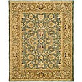 Handmade Legacy Blue/ Brown Wool Rug (9' x 12')