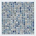 SomerTile 12x12-in Samoan 9/16-in Neptune Blue Porcelain Mosaic Tile (Pack of 10)