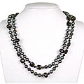 Freshwater Pearl, Smoky Quartz and Garnet Necklace (12 mm)