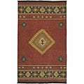Hand-woven Red Southwestern Aztec Santa Fe Wool Rug (2'6 x 8')