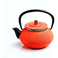 Rosseto Cast Iron 10-oz Bright Red Teapots (Pack of 6)