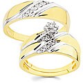 10k Gold 1/10ct TDW His and Her Wedding Ring Set (H-I, I1)