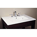 Vitreous China Countertop Integrated 31-inch Square Bowl Sink
