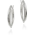 Sterling Silver Twisted Hoop Earrings