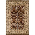 Hand-knotted Legacy Brown New Zealand Wool Rug (9' x 12')