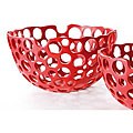 Nari 6-inch Red Mesh Accent Bowl