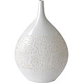 Mica 17.5-inch White Teardrop Vase
