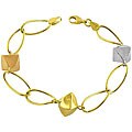 14k Tri-tone Gold Mambo Bracelet