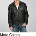 IZOD Men's Big & Tall New Zealand Lambskin Stand Collar Jacket