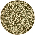 Top news on iron Hooks Hand-hooked Green Wool Iron Gate Rug (8' Round)