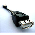 Fully Rated 24 AWG 6-inch Grey USB Extension Receptacle