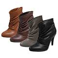 Glaze by Adi Women's Shirred Vamp High-heel Ankle Boots