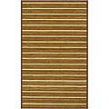 Hand-woven Brown Natural Fiber Bamboo Rug (5' x 8')
