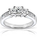 14k White Gold 1ct TDW Princess Diamond Ring (H-I, I1-I2)