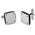 Two-tone Stainless Steel Men's Riveted Cuff Links