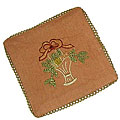 Set of 4 Blush Flower Basket Coasters (India)