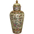 Rose Medallion Temple Jar