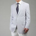 Adolfo Men's Blue Seersucker Sportcoat