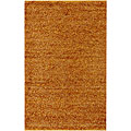 Hand-woven Orange Jute Patras Rug (6' Square)