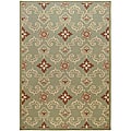 Cafe Green Geometric Indoor/Outdoor Rug (8'9 x 12'9)