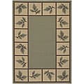 Cafe Green Rug (7'3 Square)