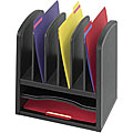 Safco Faux Leather 2-shelf Desk Organizer
