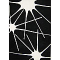 Painted Canvas Black Star Tufted Wool Rug (5' x 8')