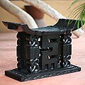 Wood Throne 'Decisions' Ottoman (Ghana)
