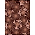 Hand-tufted Opposite Flowers Red Rose Wool Rug (5' x 8')