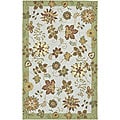 Hand-hooked Carnation Wool Rug (3'6 x 5'6)