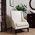 Lummi Ivory Leather High-back Chair