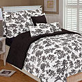 Vintage Toile Black/ White Microluxe Full/Queen Bedding Set