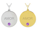 Guidelines and more on Stone Engraving Tools 10k Gold February Birthstone Amethyst Engraved 'AMOR' Designer Necklace
