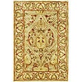Handmade Mahal Light Brown/ Beige New Zealand Wool Rug (2' x 3')