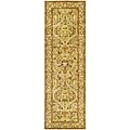 Handmade Mahal Light Brown/ Beige N.Z. Wool Runner (2'6 x 10')