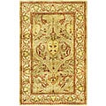 Handmade Mahal Light Brown/ Beige N.Z. Wool Runner (2'6 x 4')