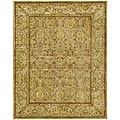 Handmade Mahal Light Brown/ Beige N.Z. Wool Rug (7'6 x 9'6)
