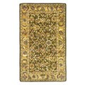 Handmade Classic Olive/ Beige Wool Rug (3' x 5')