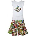 Ann Loren Girl's Boutique Butterfly Regal Capri Set