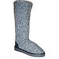 Muk Luks Women's Grey Cable Knit Boots