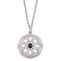Encore by Le Vian 14k Gold Sapphire 7/8ct TDW Diamond Necklace (H, SI)