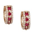 Encore by Le Vian 14k Gold 7/8ct TDW Diamond/ Ruby Earrings (H-I, SI1-SI2)